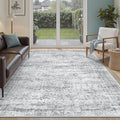 6x9 Area Rug for Living Room Washable 6x9 Gray Rug Non-Slip Modern Rugs for Bedroom Dinning Room Ultra-Thin Indoor Grey Rug