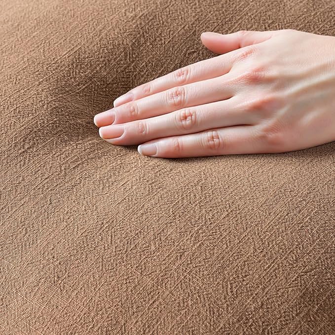 MIULEE Decorative Throw Pillow Covers Neutral Linen Fringe Throw Pillows Euro Shams Set of 2 Brown Boho Farmhouse Cushion Covers for Couch Sofa Bed Living Room Spring Home Decor 22x22 Inch