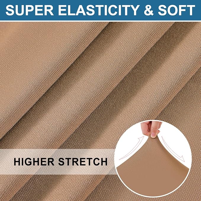 Smiry Printed Couch Cushion Covers, Stretch Soft Couch Covers for Sofa, Washable Non-Slip Sofa Slipcover Furniture Protector for Indoor and Outdoor (3 Pack, Camel)