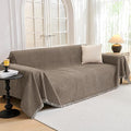 MYSKY HOME Couch Cover Sofa Covers Couch Covers for 3 Cushion Couch Sofa Pet Friendly, L Shaped Couch Cover Sectional Couch Covers Non Slip Dogs Furniture Protector for Kids, Dogs, 91"x134", Sand
