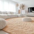 OLANLY 10x11 Machine Washable Large Area Rugs for Living Room, Bedroom, Soft Fluffy Shaggy Bedside Rug, Indoor Floor Carpet for Kids Girls and Boys, Dorms, Nursery, Home Decor Aesthetic, Beige