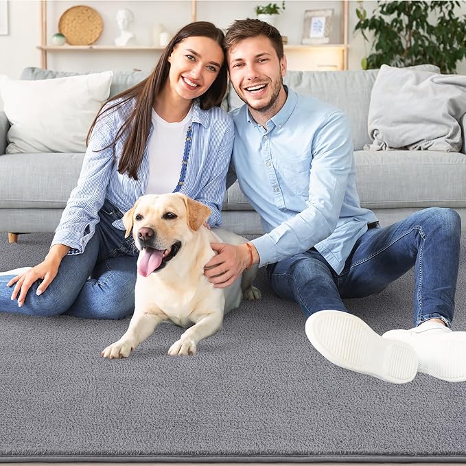 AROGAN Shag Runner Rug for Hallways, 2x6 Feet Washable Rugs with Memory Foam for Bedroom, Entryway Indoor Fluffy Throw Rug for Bedside Living Room Kids Girls Nursery Dorm Room Decor, Grey