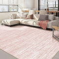 Nakagishi 10x14 Area Rugs Living Room: Washable Large Vintage Rug Neutral Non-Slip Soft Stain Resistant Indoor Carpet for Bedroom Nursery Dining Room Office Playroom - Pink-01