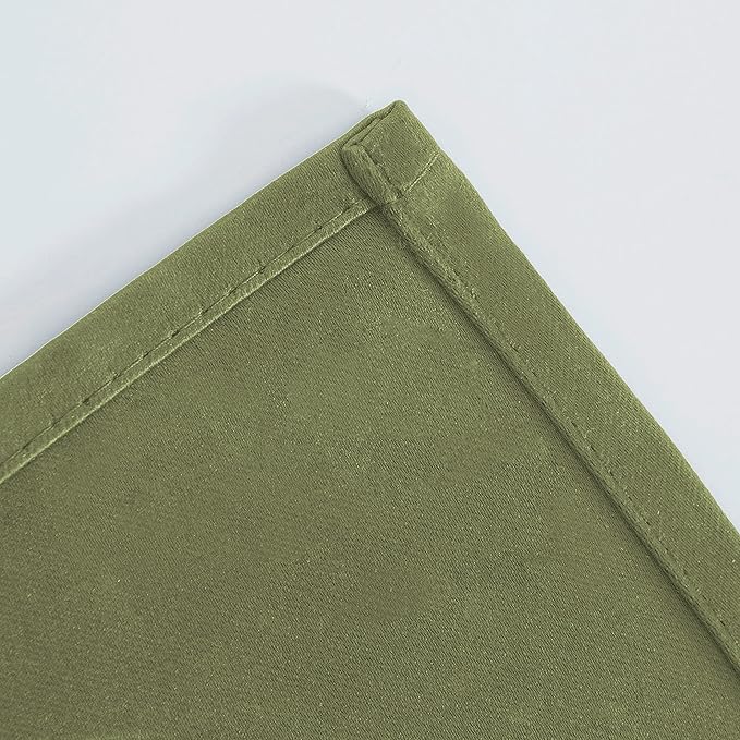 LEMOMO Olive Green Thermal Blackout Curtains/52 x 108 Inch/Set of 2 Panels Room Darkening Curtains for Bedroom