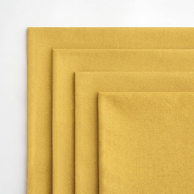 MIULEE Pack of 4 Decorative Outdoor Throw Pillow Covers Linen Waterproof Pillow Covers Farmhouse Cushion Cases for Patio Garden Tent Balcony Couch Sofa 16x16 inch Yellow