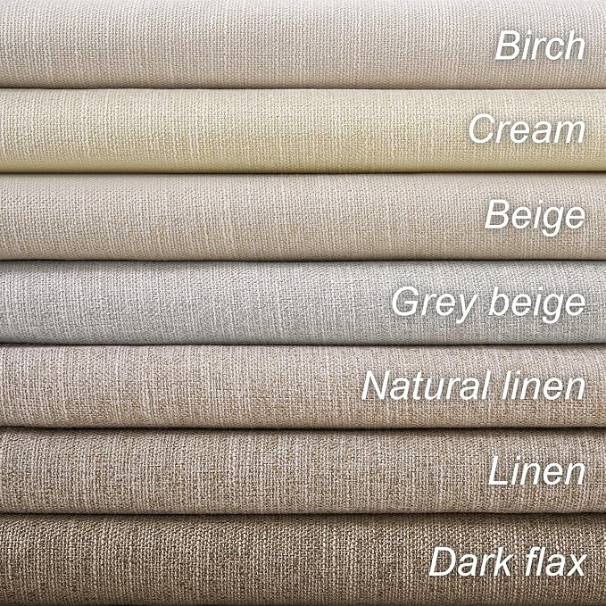 Topfinel Off-white Blackout Cream White Curtains, Sound Proof, Ivory Linen, Tab Top, UV Blocking, Cute Farmhouse for Small Window Bedroom Nursery, 52" X 63"