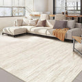 Nakagishi 9x12 Area Rugs Living Room: Washable Large Vintage Rug Neutral Non-Slip Soft Stain Resistant Indoor Carpet for Bedroom Nursery Dining Room Office Playroom - Beige-01