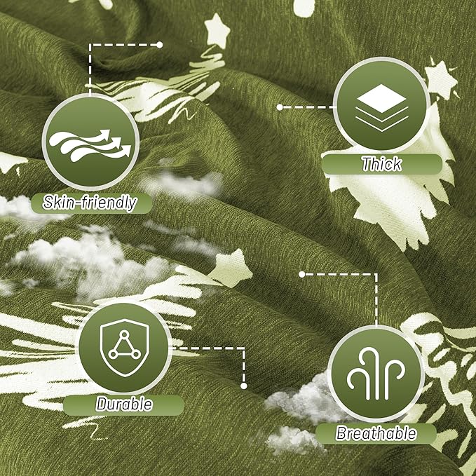 MYSKY HOME 71"X102" Chair Christmas Couch Cover, Sectional Sofa Covers Sofa Slipcover for 1 Cushion Couch, L Shape Couch Covers for Dogs, Kids, Washable Sofa Blanket, Furniture Protector, Green