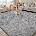 Rugs for Living Room 6x9, Alfombras para Salas Shag Large Plush Soft Area Rug, Shaggy Carpets for Bedroom, Kids Boys Girls Home Decor Aesthetic(Light Grey, 6x9 Feet)