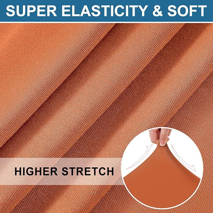 Smiry Printed Couch Cushion Covers, Stretch Soft Couch Covers for Sofa, Washable Non-Slip Sofa Slipcover Furniture Protector for Indoor and Outdoor (1 Pack, Rust)