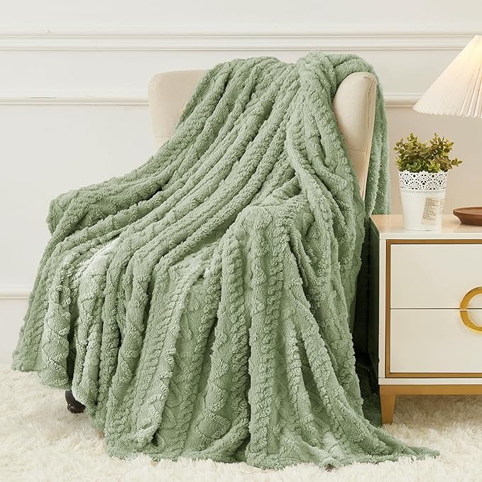 Aganear Blanket King Size - Lightweight, Portable, Fuzzy, Cozy Soft Blanket for Couch, Bed, Office; Breathable, Skin-Friendly for All Season Accessories (108"x90", Sage Green)