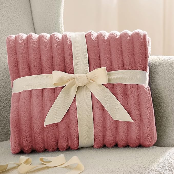 Bedsure GentleSoft Dusty Pink Twin XL Blanket for Bed - Cozy Soft Blankets for Women, Cute Small Fleece Throws for Girls, Birthday Gifts for Women Decor Gifts for Mom, 66x90 Inches