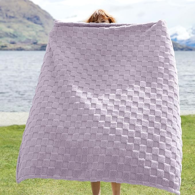 Bedsure GentleSoft Lavender Fog Twin XL Blanket for Bed - Super Soft Cozy Fleece Blankets for Kids, Cute Throws for Girls, Dorm Room Essentials Teens Back to School, 66x90 Inches