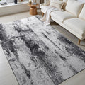 Toneed Abstract Area Rug Modern Washable Rug Soft Non Slip Rug Low Pile for Bedroom Living Room Dining Room Slate Grey 4x6 Feet