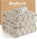 Bedsure GentleSoft Full Size Blankets for Bed - Super Soft Cozy Fleece Blanket for Kids Girls, Large Fuzzy Throws for Bedroom Decor, Neutral, 84x90 Inches