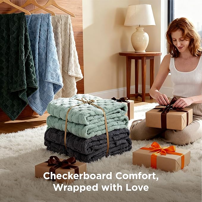 Bedsure GentleSoft King Size Blanket for Bed - Super Soft Cozy Blankets for Kids Girls, Large Fuzzy Fleece Spring Throw for Bedroom Decor, Sage Green,108x90 Inches