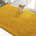 OLANLY Dog Door Mat for Muddy Paws 50x30, Absorbs Moisture and Dirt, Absorbent Non-Slip Washable Doormat, Quick Dry Chenille Mud Mat, Entry Indoor Entryway Carpet for Inside Floor, Golden Yellow