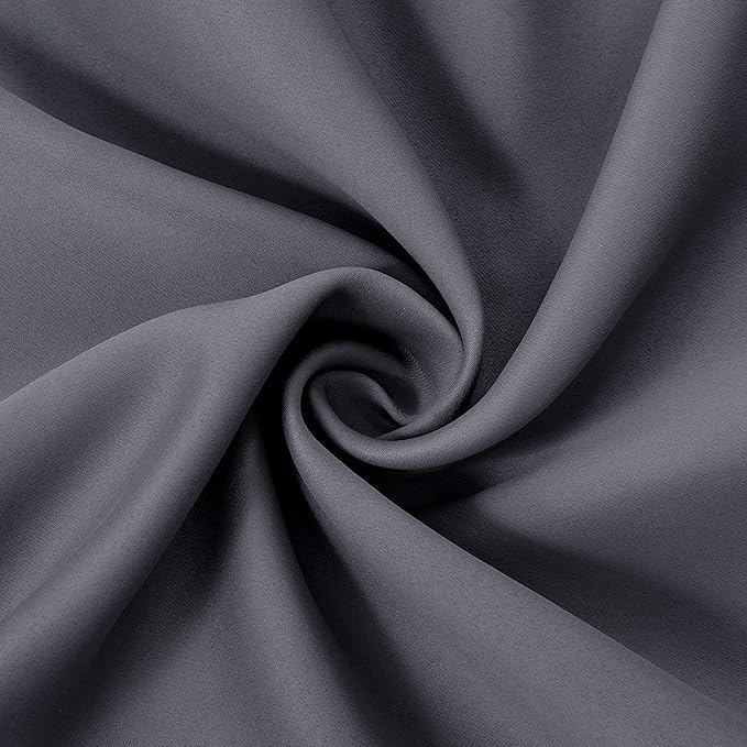 LEMOMO Grey Thermal Blackout Curtains/42 x 63 Inch/Set of 2 Panels Room Darkening Curtains for Bedroom