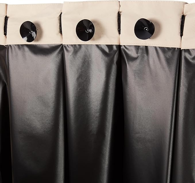 Amazon Basics Portable Blackout Curtain Shade with Suction Cups, Noise Reducing, Energy Saving, 100% Polyester, 50"W x 78"L, Beige, 1-Pack