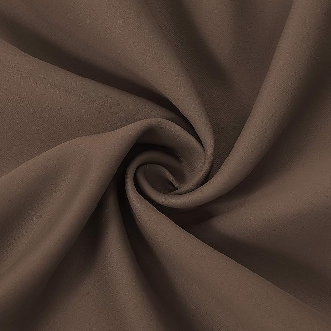 LEMOMO Chocolate Thermal Blackout Curtains/42 x 84 Inch/Set of 2 Panels Room Darkening Curtains for Bedroom