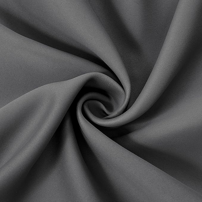 LEMOMO Grey Thermal Blackout Curtains/42 x 84 Inch/Set of 2 Panels Room Darkening Curtains for Bedroom