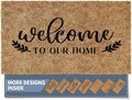 Barnyard Designs Doormat Welcome Mat for Outdoors, Large Front Door Entrance Mat, Brown (Welcome to Our Home, 30x17)