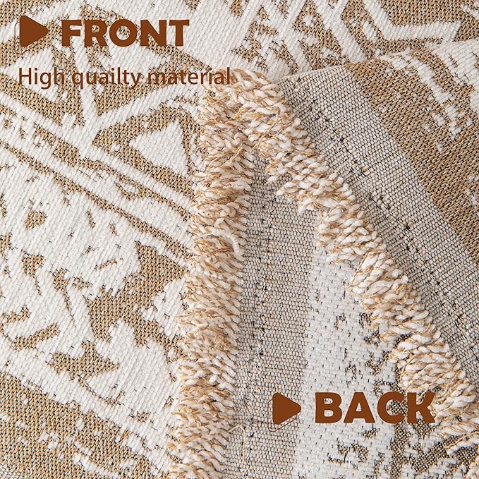 Boho Chenille Couch Cover for Dogs, Non Slip Sofa Cover, Couch Slipcover Covers for 3 Cushion, Furniture Protector with Tassels for Pets Washable, 71"x118", Geometric Khaki
