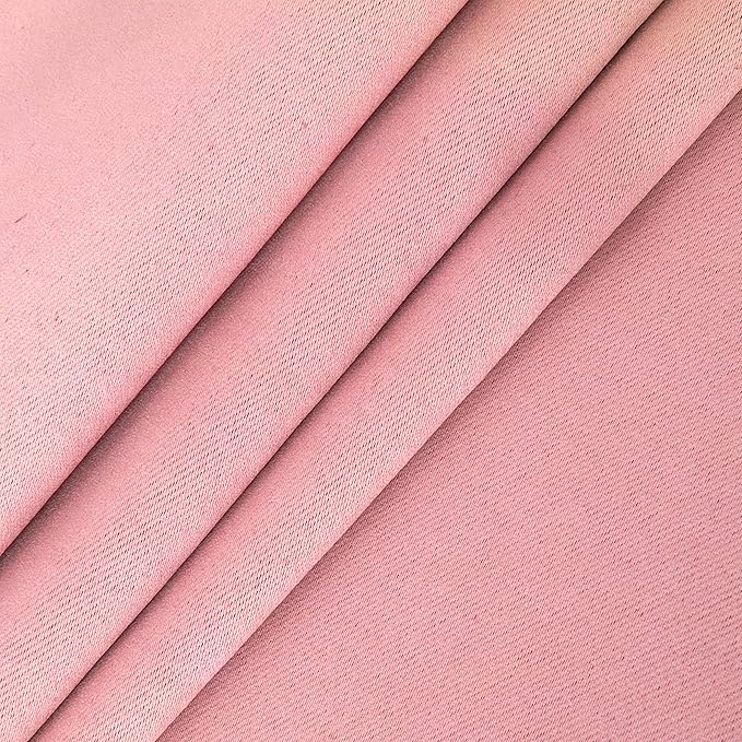 LEMOMO Pink Blackout Curtains/42 x 84 Inch/Set of Two Panels Grommet Bedroom Curtains